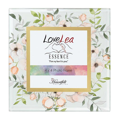 4X4 White Floral Frame