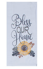 Gingham Sunflower Tea Towel