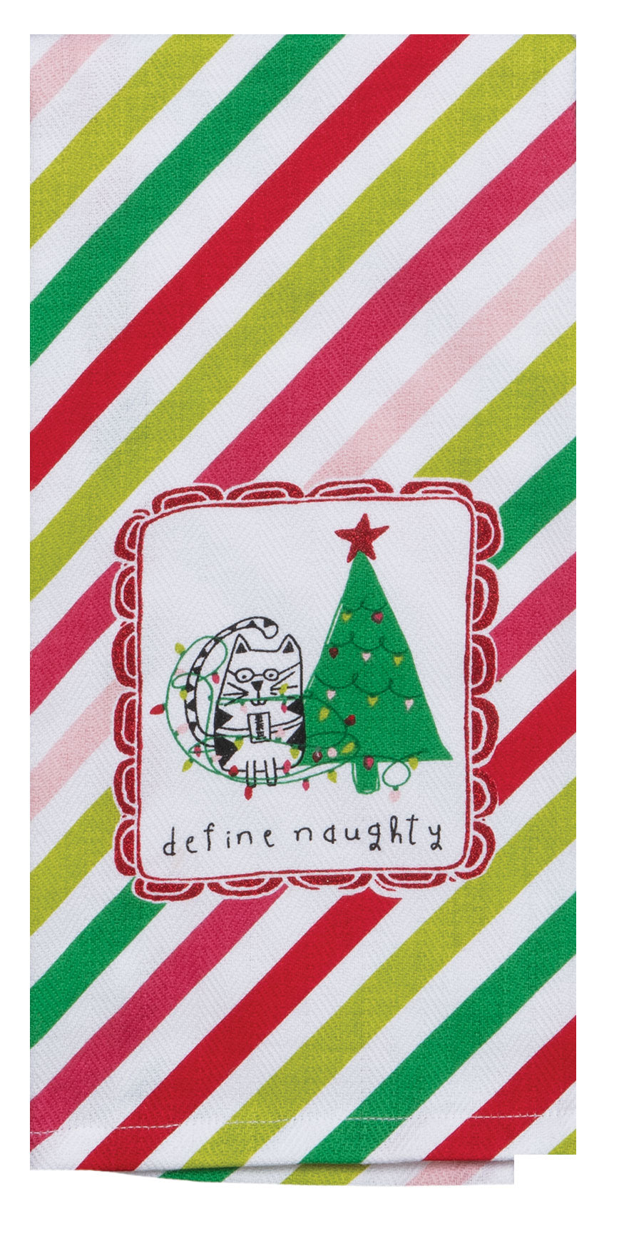 Define Naughty Cat Tea Towel