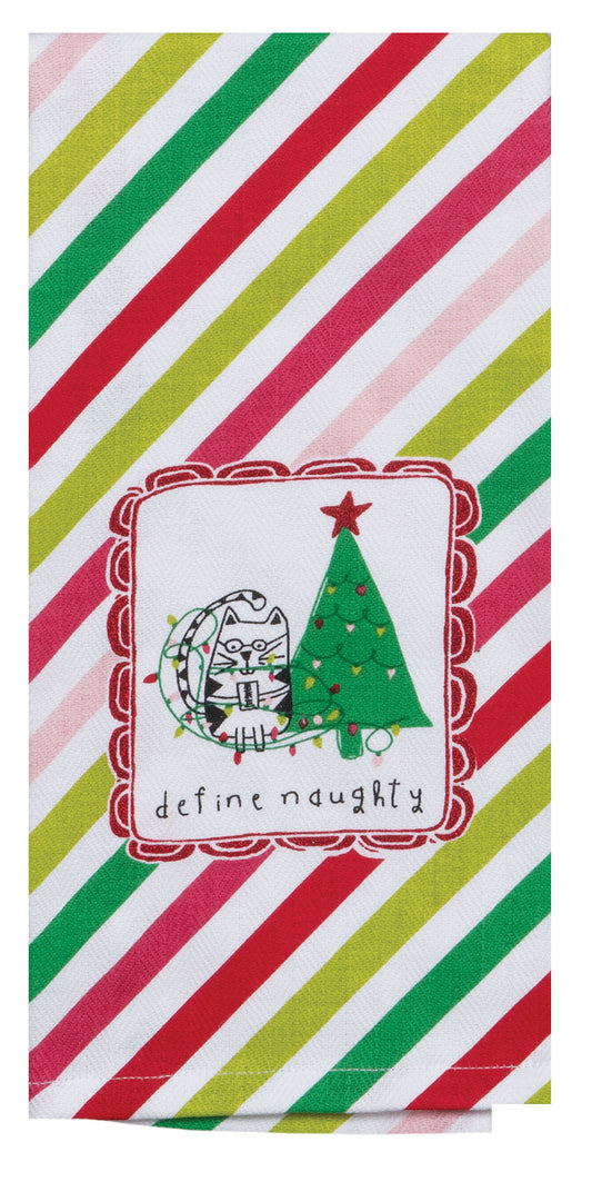 Define Naughty Cat Tea Towel