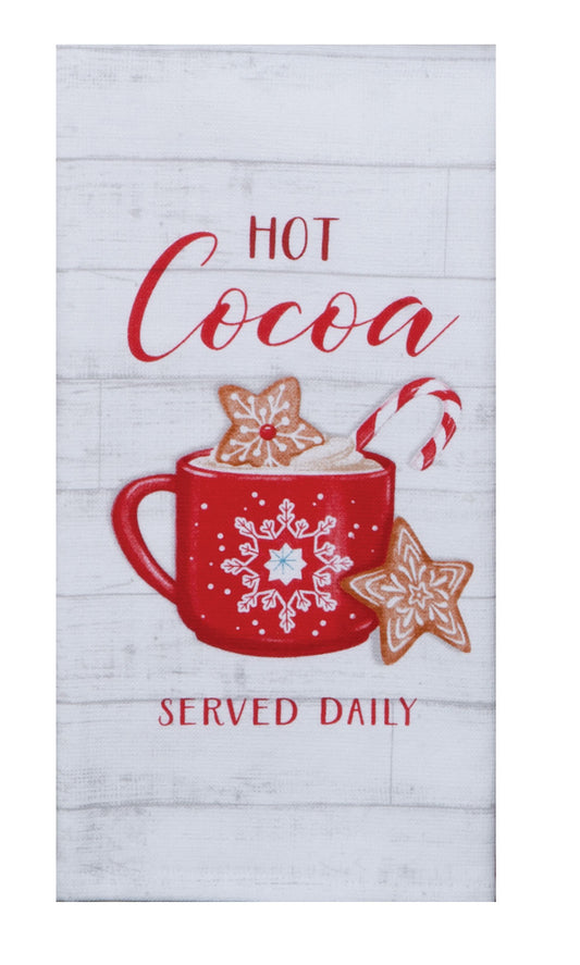 Hot Cocoa Served Dual Purpose Towel