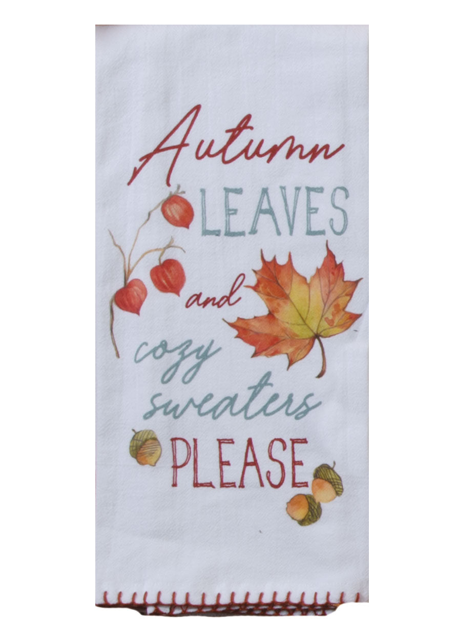 Autumn Leaves Flour Sack Towel
