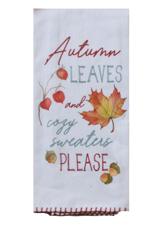 Autumn Leaves Flour Sack Towel