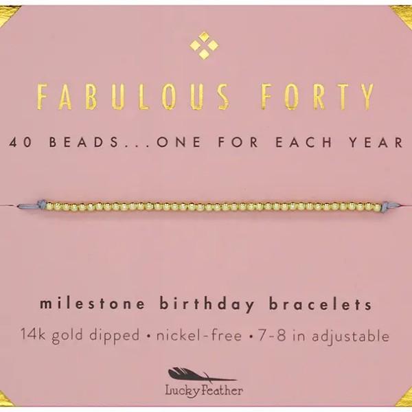 Forty Milestone Bracelet