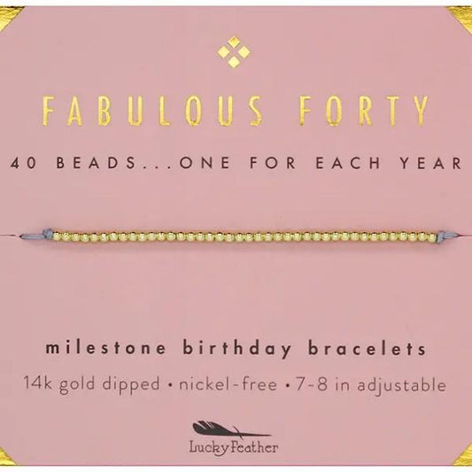 Forty Milestone Bracelet