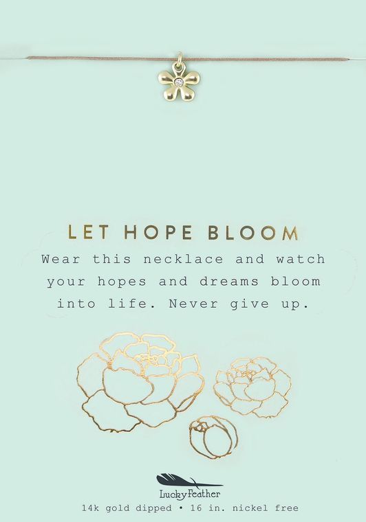 LET HOPE BLOOM FLOWER NECKLACE