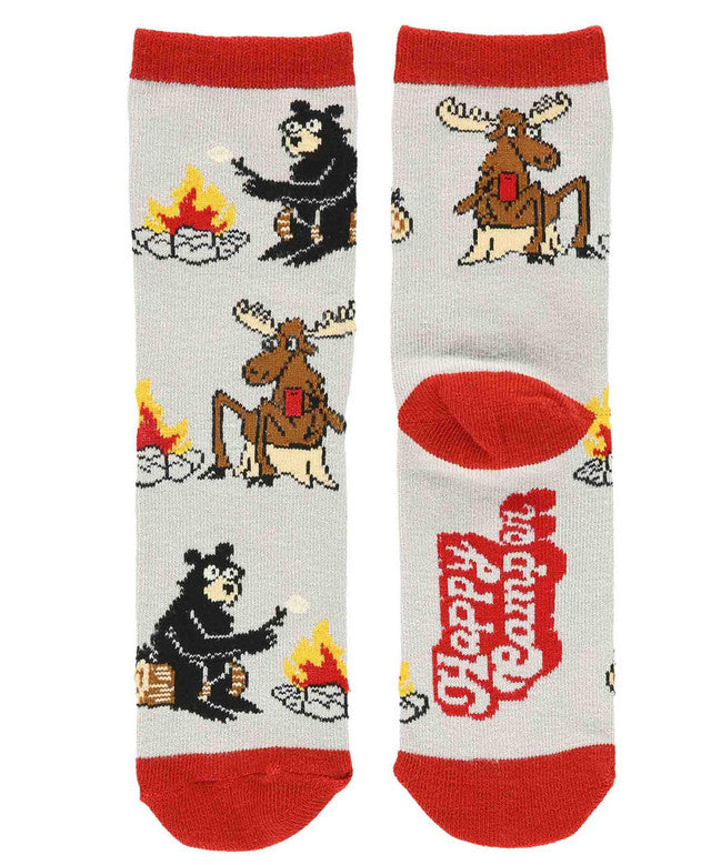 Large Happy Camper Kids Socks