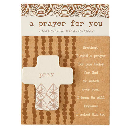 Brother Prayer For You Cross Magnet