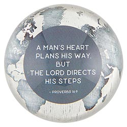 A Mans Heart GLASS DOME PAPERWEIGHT