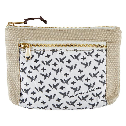 WORLD CALLING ZIPPER POUCH