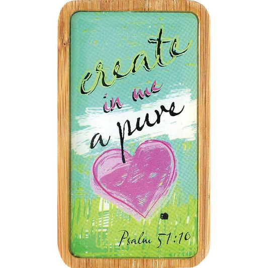 Psalm 51:10 Bamboo Magnet