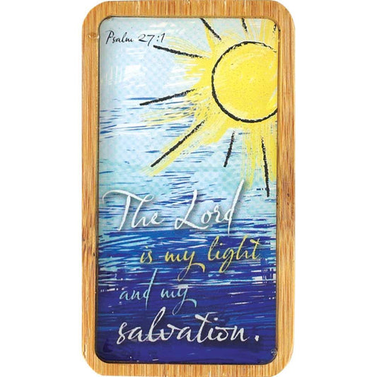 Psalm 27:1 Bamboo Magnet