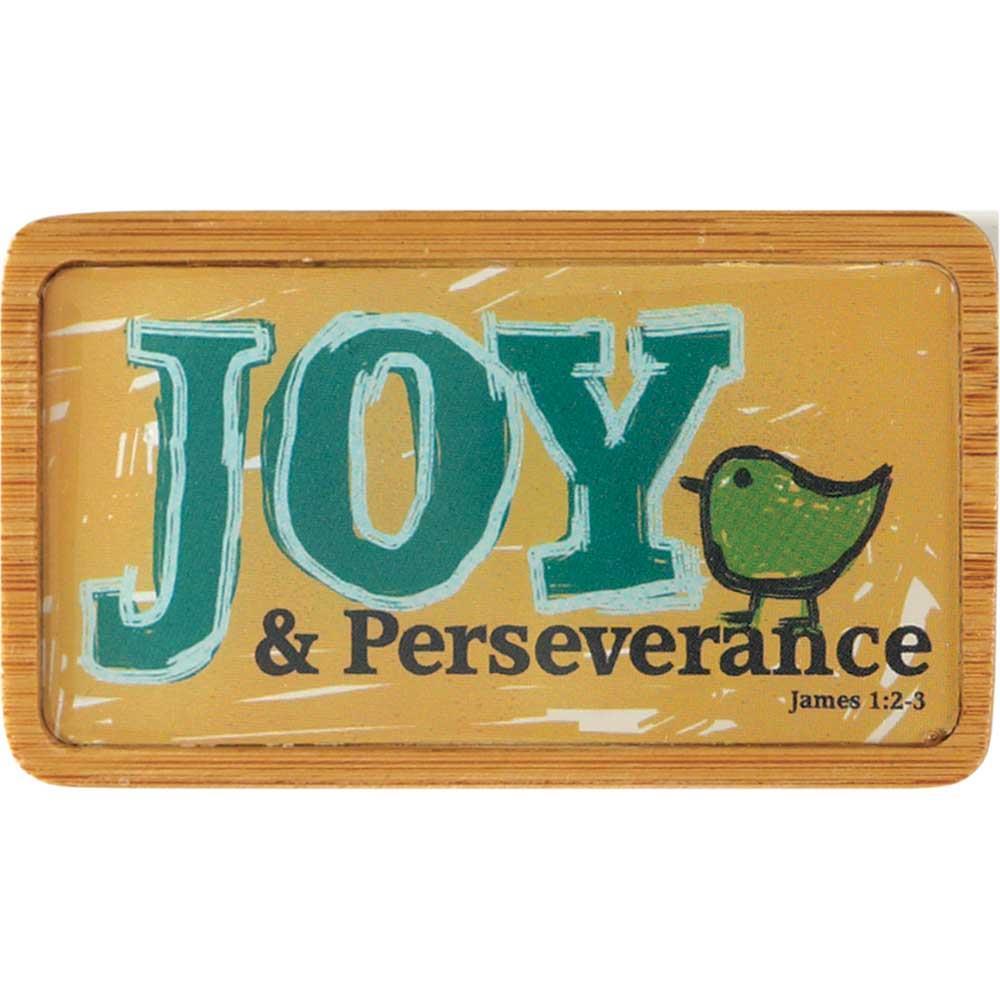 James 1:2-3 Bamboo Magnet