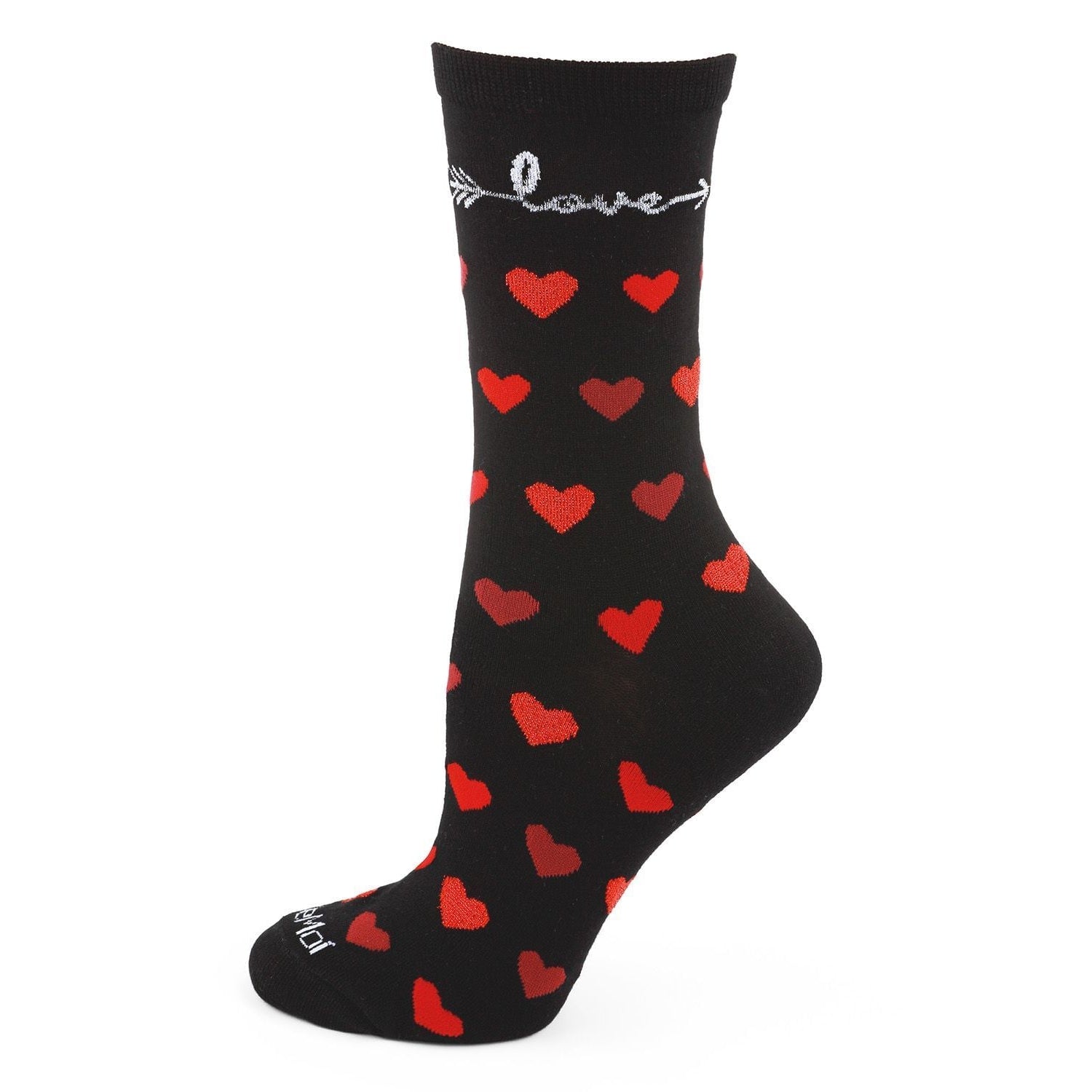 Black Love Struck Crew Socks