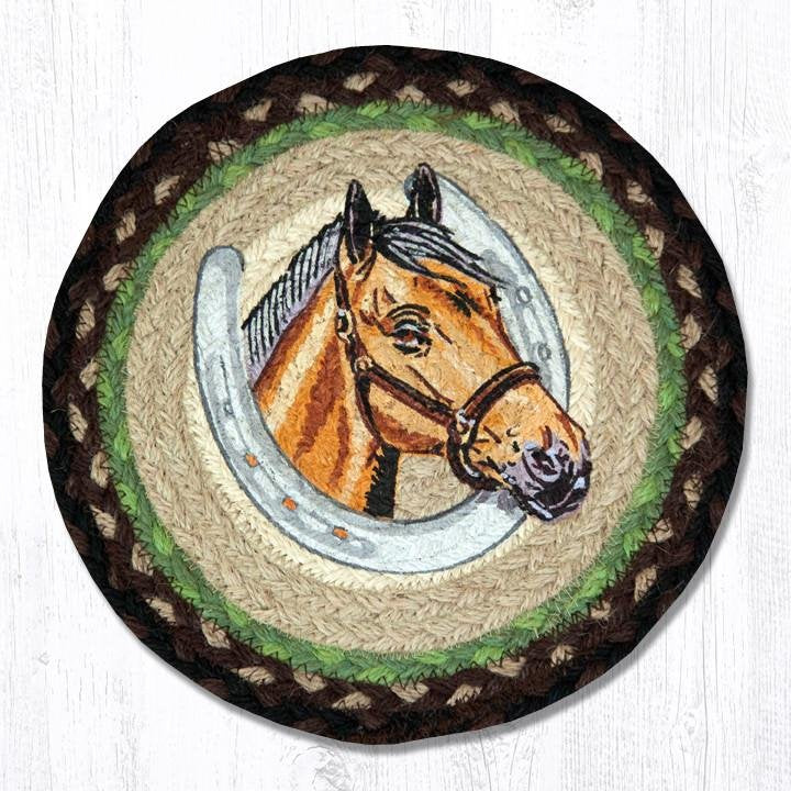 HORSE 10" JUTE TRIVET