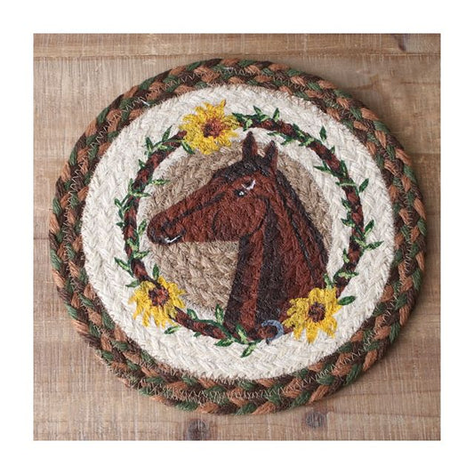 BROWN HORSE 10" JUTE TRIVET