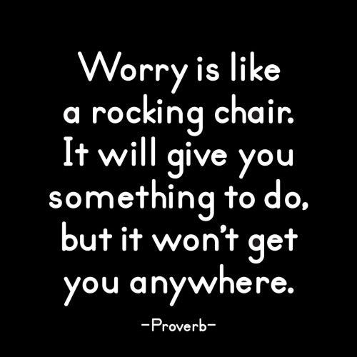 Worry Like A Rocking Chair Magnet