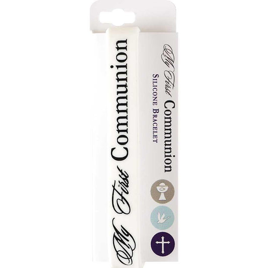 First Communion Silicone Bracelet Carded