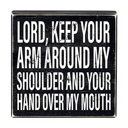 LORD KEEP 8X8 BLOCK SIGN