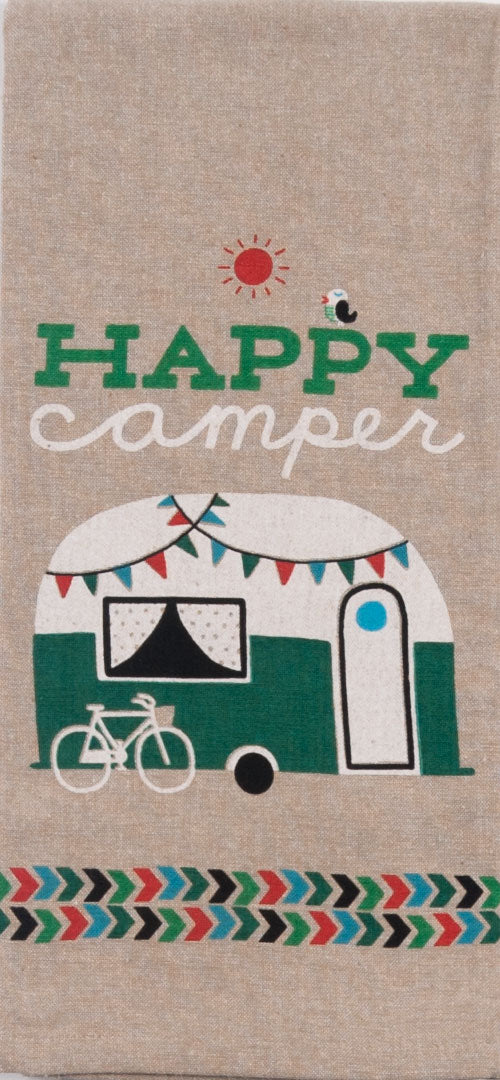 HAPPY CAMPER TEA TOWEL