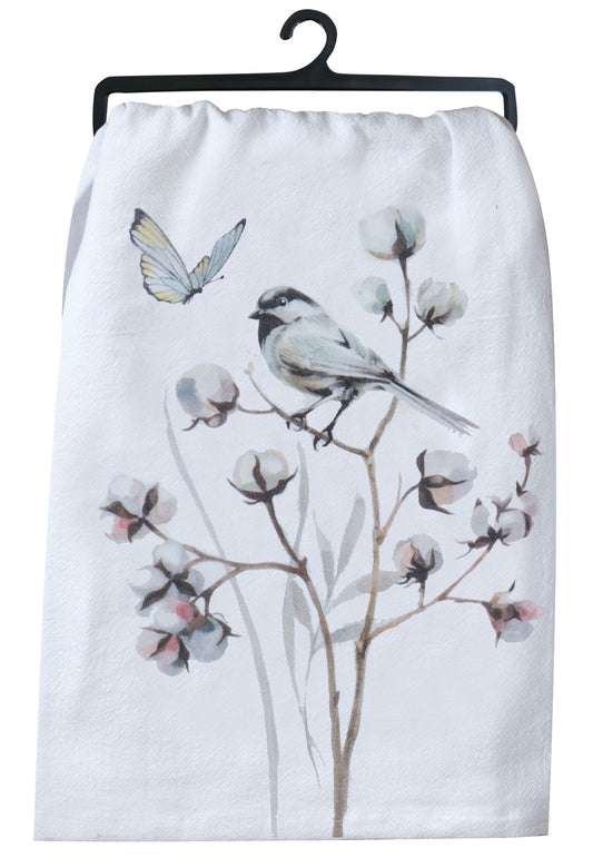 Chickadee Krinkle Flour Sack Towel