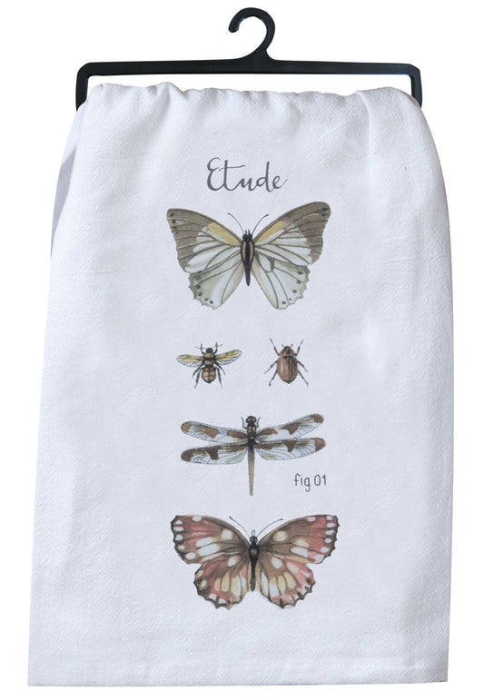 Butterflies Krinkle Flour Sack Towel