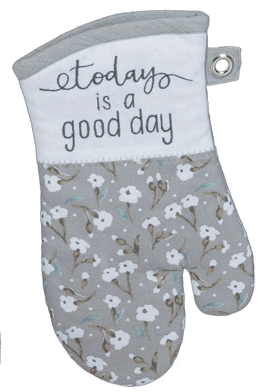 Good Day Embroidered Oven Mitt