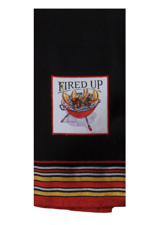 Grill Boss Fired Up Tea Towel