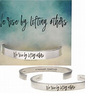 We Rise By Lifting Others Pewter Cuff