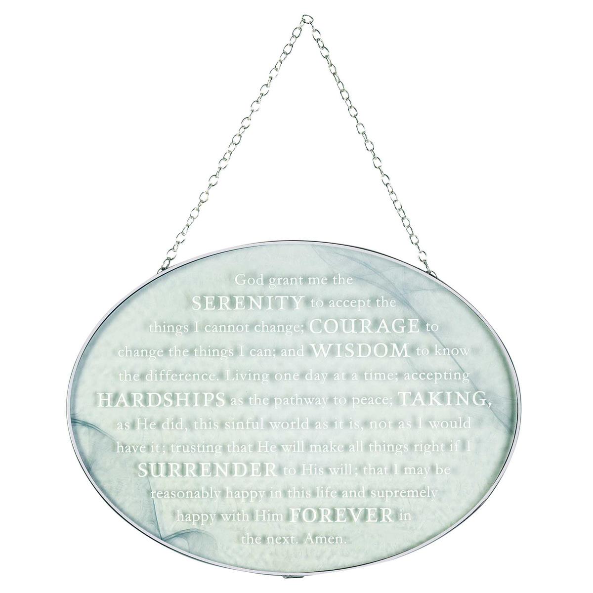 Oval Serenity Prayer Suncathcer