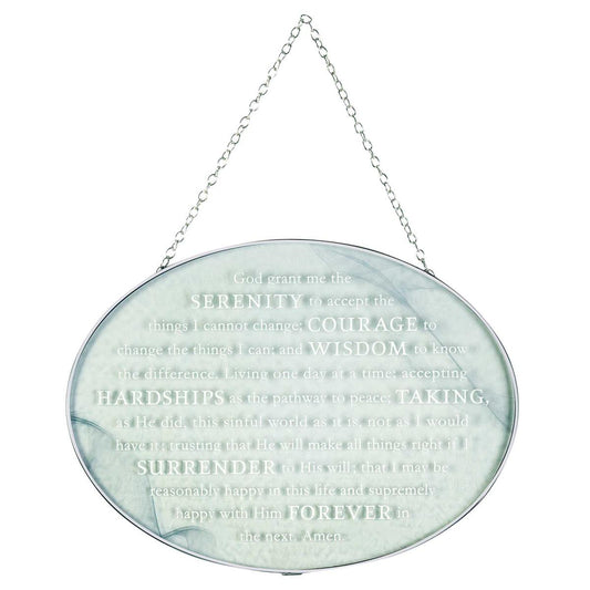 Oval Serenity Prayer Suncathcer