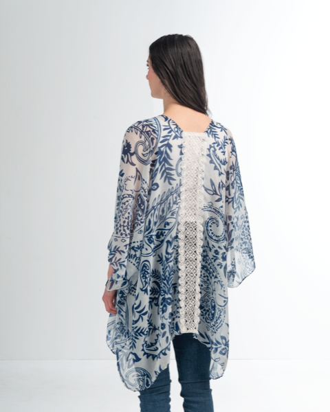 White Paisley Wrap
