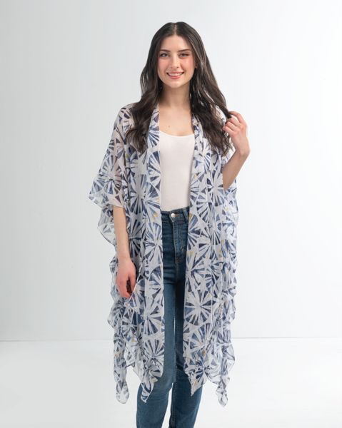 Navy Abstract Circle Wrap