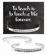To Teach Is To Touch A Life Pewter Cuff