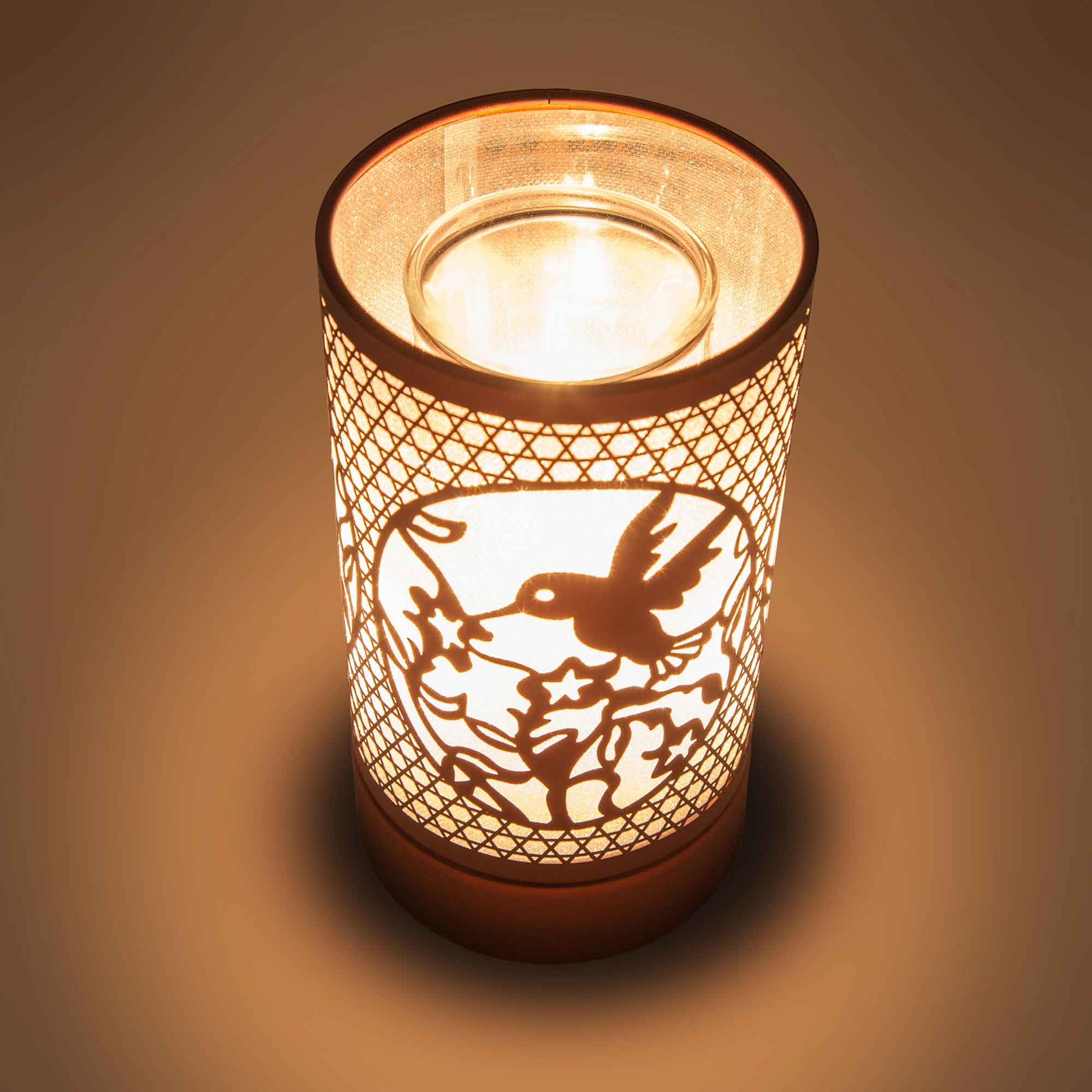 Copper Hummingbird Table Lamp