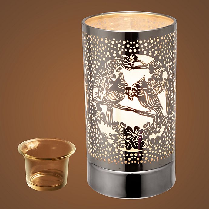 Silver Cardinals Table Lamp