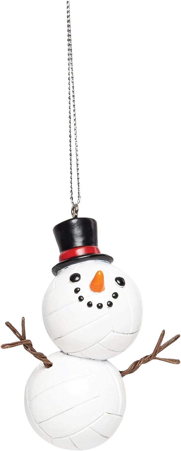 Volleyball Snowman Ornament