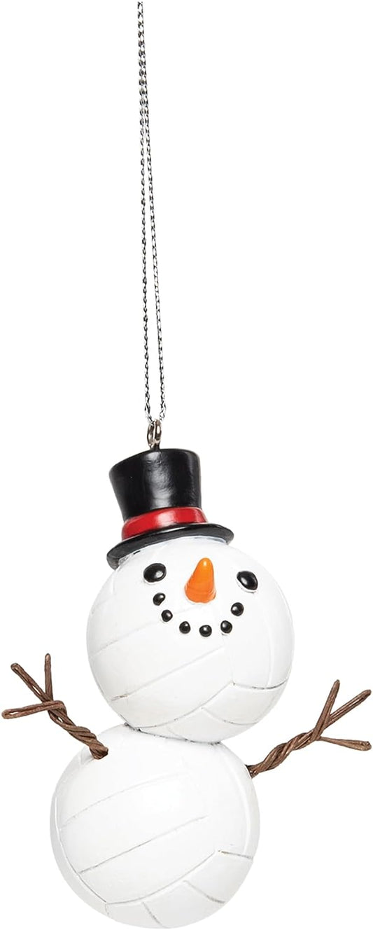 Volleyball Snowman Ornament