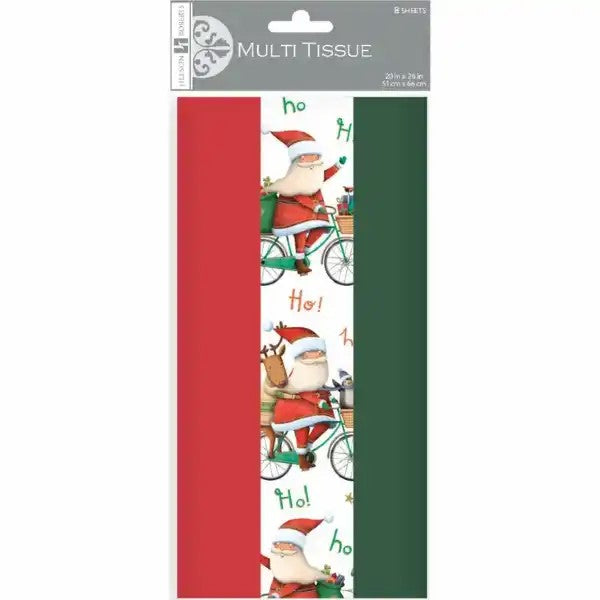 Santa Bicycle Tissue