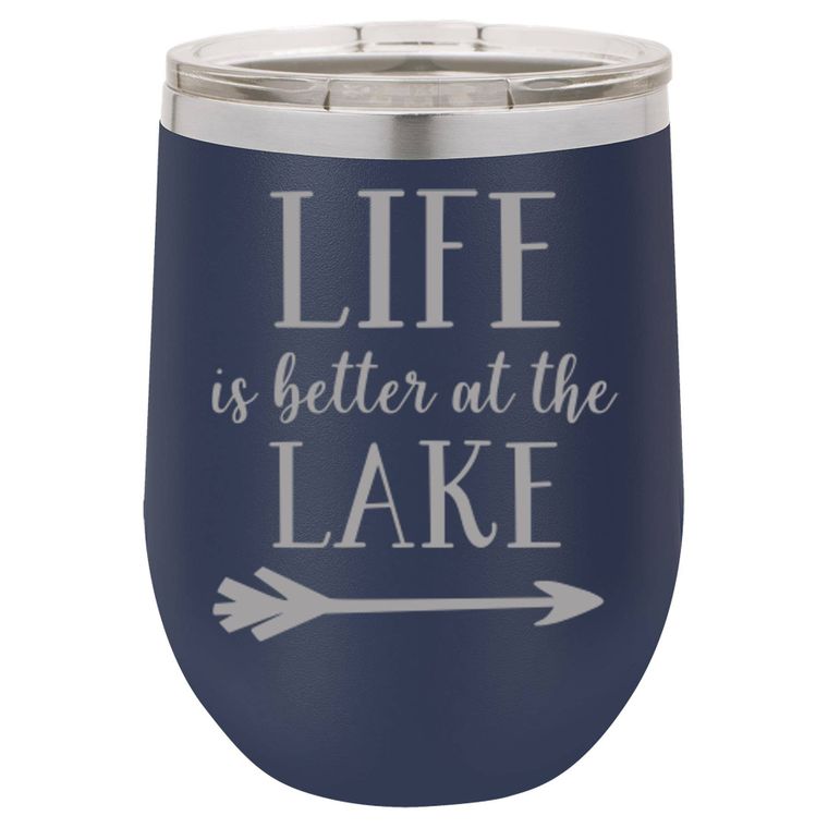 Better At Lake TUMBLER NAVY 12OZ