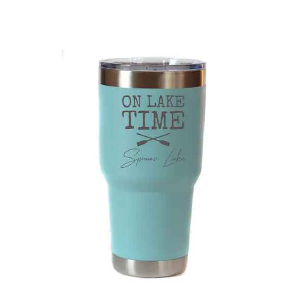 On Lake Time Kinderhook Lake Tumbler