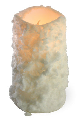 Snowy Led Pillar Candle