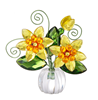 YELLOW LILY POSY POT