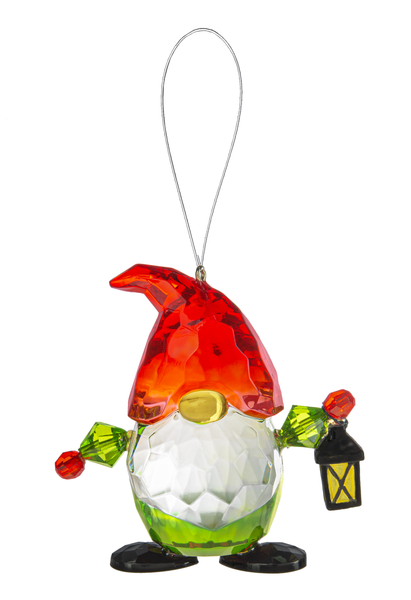 Gnome With Lantern Ornament