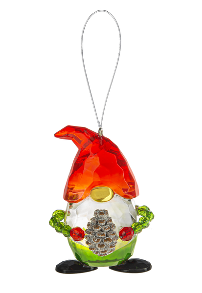 Gnome With Pinecone Ornament