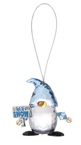 Gnome With Sign Ornament