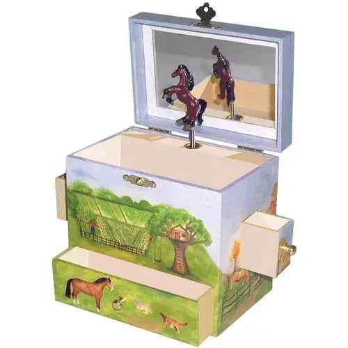 Musical Horse Ranch Stoaway Treasure Box