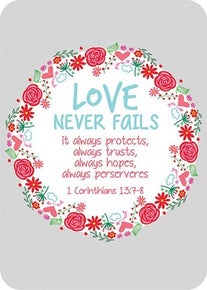 Verse Card - Love Never Fails