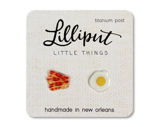 Bacon and Eggs Earrings
