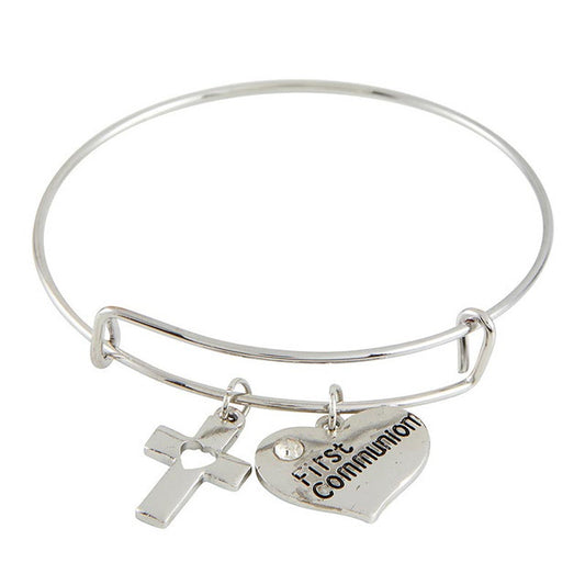 Silver Plated First Communion Bracelet